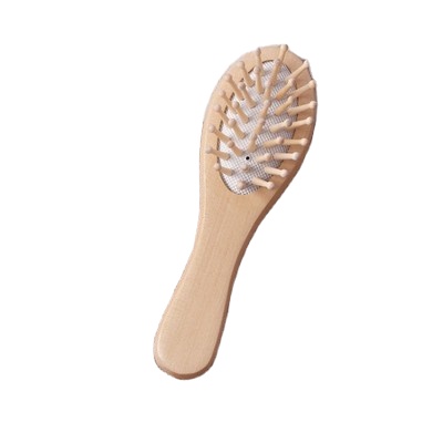 Yaeshii New mini custom logo baby wooden comb pure natural ash wood airbag comb natural wool mini hair brush