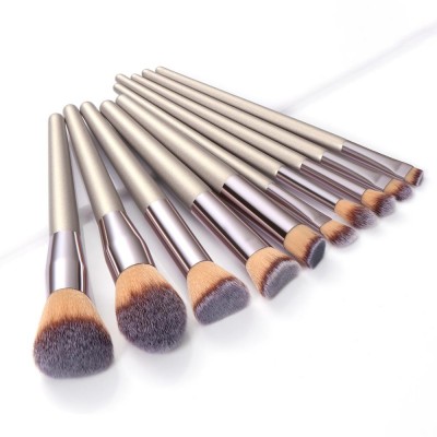 2020 hot sale Champagne Makeup Brushes Set Foundation Powder Blush Concealer Lip Eye Make Up Brush Cosmetics Beauty Tools