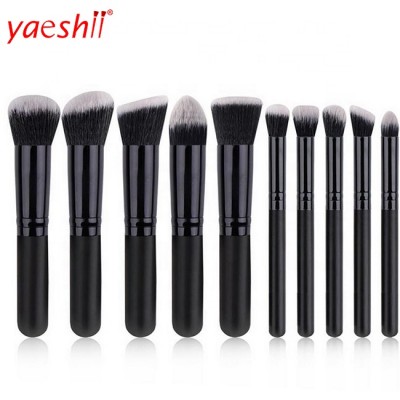 Yaeshii 10pcs/set vegan brush makeup set,makeup brush set private label,pink travel makeup brush set