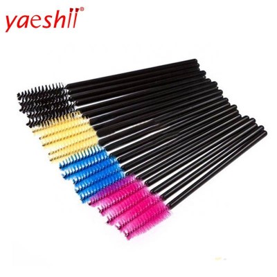 Yaeshii 2020 silicone eyelash brush disposable eyelash extension individual applicators eyelash cleaner brush for women